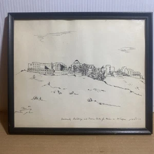 Eine Gravur von University Bldg & Truman Center Jerusalem von Ross 10,75 Zoll x 12,75 Zoll - Bild 1 von 15