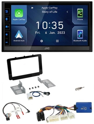 JVC DAB Bluetooth Lenkrad USB 2DIN Autoradio für Toyota Hilux 2016-2020 - Bild 1 von 4