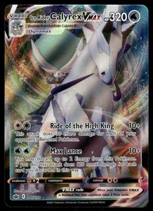 Pokemon Tcg Ice Rider Calyrex VMAX #46 Pokemon Chilling Reign NM - Picture 1 of 2