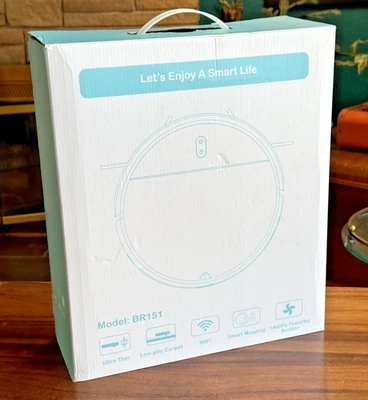 BR151 Robot Vacuum & Mop Combo Wifi Connect Blue, New - Image 1 of 4