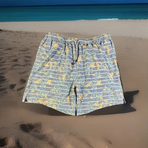 PETER MILLAR CROWN Surfs UP Swim Trunk Sz XL Surf Blue Floral Pouch Bag NWOT - Picture 1 of 11