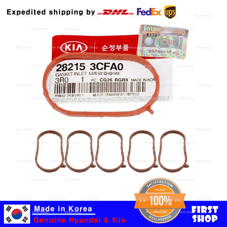 Juego de 6 juntas de entrada del colector de admisión del motor OEM 282153CFA0 para Hyundai Azera Kia Foto 1 de 1