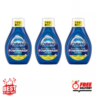 (3 Pack) Dawn Platinum Power Wash Dish Spray, Dish Soap, Lemon Refill, 16 fl oz - Image 1 of 4
