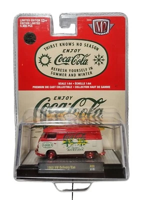 M2 Machines Coca Cola 1960 VW Delivery Van 1/750 Chase Red Chrome Sunset New HTF - Image 1 of 3