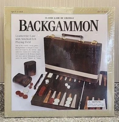 Target Brands Classic Backgammon Leatherette Case Stitched Felt 2005 087100640 - Image 1 of 4