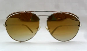 DIFF Eyewear Gold Metal Gradient Aviator Sunglasses - Koko GD-BG22 63-12-145 - Picture 1 of 14