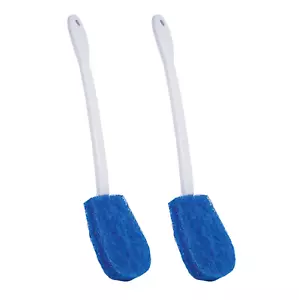 LOLA Bath & Toilet Bowl Scrubber, Comfort Handle w/Hang Hole, Non-Scratch-2 pack - Picture 1 of 4