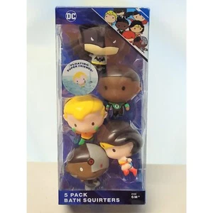 Liga de la Justicia DC Bath Squirters Paquete de 5 Batman Cyborg Linterna Verde Aqua Man Segunda Guerra Mundial - Imagen 1 de 5
