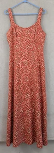 New Free People sz M Midi Dress floral print sleeveless tank ties at back 0092 - Picture 1 of 8