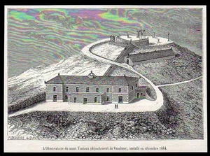 GRAVURE DE 1886 -- L OBSERVATOIRE DU MONT VENTOUX INSTALLE EN DEC 1884 3M053 - Picture 1 of 1