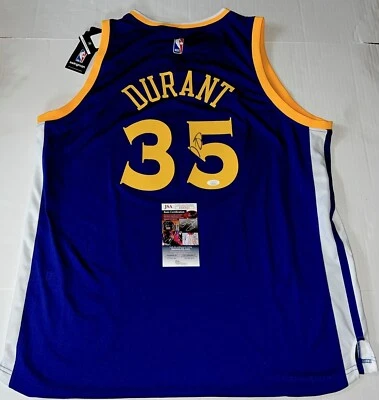 Kevin Durant signed Golden State Warriors Adidas Swingman XL jersey JSA - Image 1 of 4