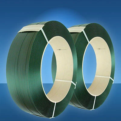 VEMATEC 2 x 2000 m PET-Umreifungsband 15,5 mm x 0,6 mm grün, 410 kg, für Umreifungsgerät