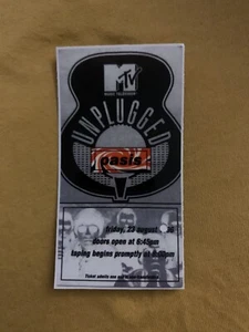 OASIS MTV UNPLUGGED Concert Ticket VINYL Decal/Sticker 23/08/1996 4.5X5.5 - Picture 1 of 2