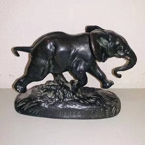 Antigua escultura de elefante de bronce de principios del siglo XX Antoine Louis Barye - Imagen 1 de 8