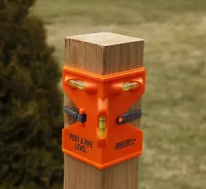 Johnson 175-O Plastic Orange 3-Vial Nonmagnetic Post and Pipe Level 9 H in. - Picture 1 of 2
