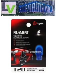 4-10 D-GEAR Lampade 4 Contatti T20 Tech ORB Alfa Mito Luce Bianca - Foto 1 di 1
