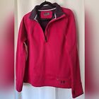 Under Armour 1/4 Zip Pullover Jacket Fushia Pink W/ Purple Accent Size Large