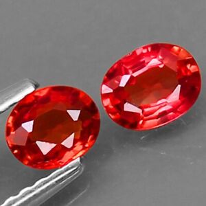 0.62ct.FIRE ORANGY PINK SAPPHIRE SONGEA NATURAL GEMSTONE OVAL SHAPE