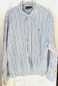 Polo Ralph Lauren Linen Shirt Pastel Stripe Button Front & Cuffs Size XL - Picture 1 of 7
