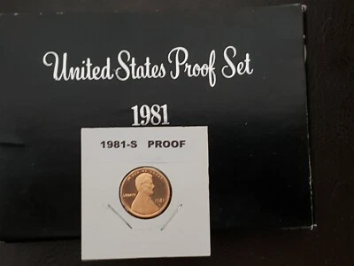 1981~S~ LINCOLN CENT~1c~ GEM PROOF PENNY ~HAND CHOSEN & SPOTLESS~TYPE~2 IN 2X2  - Image 1 of 3