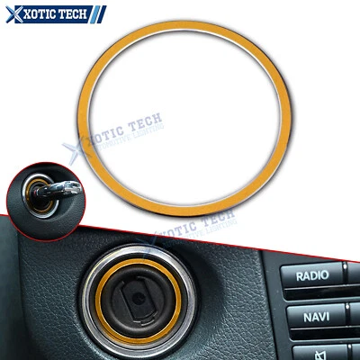 Gold Alloy Ignition Start Stop Button Cover Sticker For Benz C E R S Class CLA - Image 1 of 4