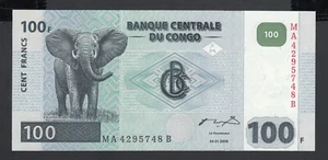 Congo Democratic 100  Francs 2000 UNC P. 92,  Banknote, Uncirculated - Picture 1 of 2