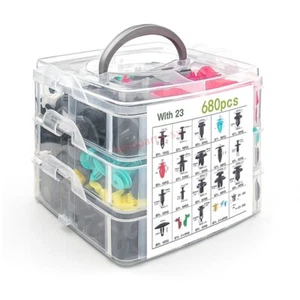 680x Buckle Automotive Bumper Repair Kit Fastener Universal Plastic Buckle Boxed - Picture 1 of 5