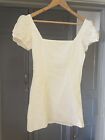 Zara Cream Blouse Top Square Neck Top  Size XS Good Condition See Details