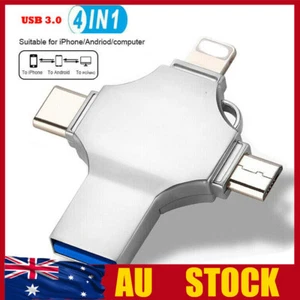 2T 4in1 USB3.0 Memory Photo Stick Flash Drive OTG iPhone iPad Android TYPE-C NEW - Picture 1 of 13