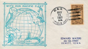 MILITÄR MARINE COVER ERSTTAGSVERANSTALTUNG - USS BAYFIELD APA33 MIT PAZIFIKFLOTTE - Bild 1 von 2