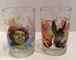 Shrek The Third Mcdonalds Glasses Donkey & Fiona Mcdonalds Glasses  - Picture 1 of 12