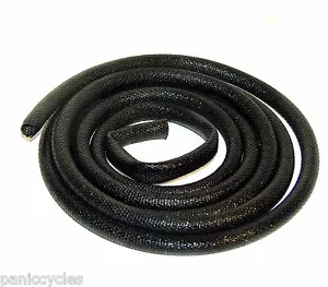 OLD SCHOOL BRAIDED CLOTH ASPHALT TAR COATED 3/8"IDX10' WIRING SHEATH LOOM COVER - Foto 1 di 3