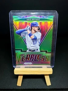 2021 prizm baseball Fearless Lime Green Refractor /125 SSP Kris Bryant CUBS - Picture 1 of 2