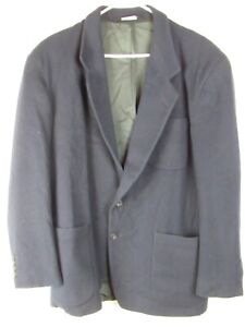 Eddie Bauer Mens Blue 2 Button Wool Suit Jacket 