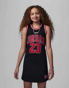 Jordan Nike Girls 23 Jersey Long Tank Top Size L Gym Black Sleeveless MSRP $45 - Picture 1 of 12