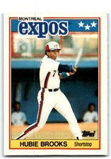 1988 TOPPS UK MINIS HUBIE BROOKS MONTREAL EXPOS #8