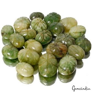 370 Cts/21 Pcs Natural Brazilian Emerald Oval Carving 15mm-22mm Cab Loose Gems - Picture 1 of 5
