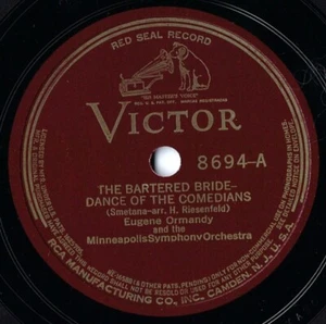 Minneapolis S.O. Ormandy 12" 78 RPM - Bartered Bride / Dance of Comedians - Picture 1 of 2