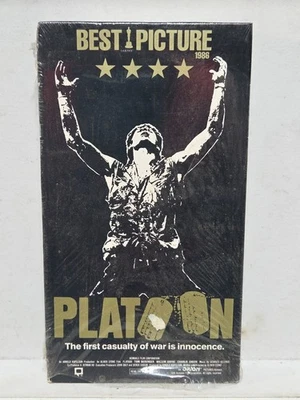 Platoon VHS Tape, 1986 Best Picture Winner, Factory Sealed, Brand New - Image 1 of 2