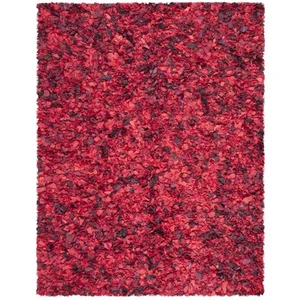Shag & Flokati Rug - Rio Shag Polyester -Red/Multi - Picture 1 of 1