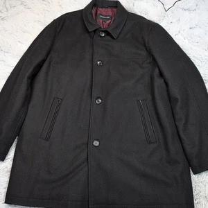 London Nebeljacke Herren 2XL groß schwarz Wollmischung Taschen adrette Knopfleiste Karriere - Bild 1 von 11