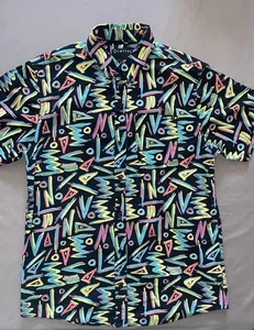 Empyre Shirt Men's Medium Multicolor 100% Cotton Button Up Short Sleeve Y2K - Picture 1 of 6