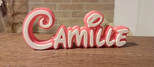 CAMILLE PERSONALIZE DISNEY NAME PLATE SIGN CUSTOM DOOR TAG FONT WALL BEDROOM - Picture 1 of 1