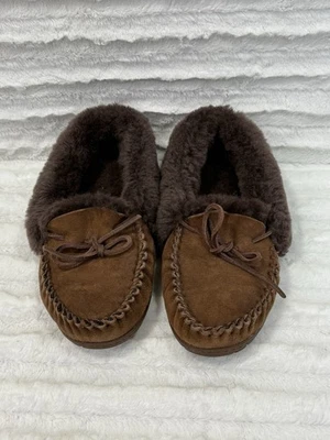 L.L. Zapatillas de mocasín Bean Wicked Good para mujer talla 9 marrón gamuza piel de oveja Foto 1 de 4