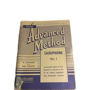 Rubank Advanced Method Saxophone Volume 1 No. 93 Voxman Gower Sheet Music Book  - Picture 1 of 1