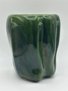 MCCOY Vintage Green Bell Pepper Cookie Jar Canister #157 U.S.A. ~ NO LID ~ - Picture 1 of 3