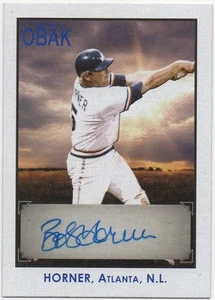 Bob Horner 2010 TRISTAR OBAK BASEBALL /125 autografi #A64 Braves - Foto 1 di 2