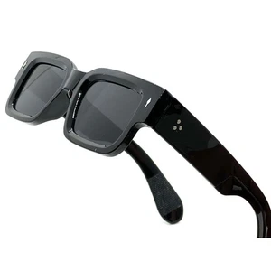 Herren Sonnenbrille quadratisches Gestell Retro Vintage dickes Gestell modische Sonnenbrillen Hp Hop - Bild 1 von 8