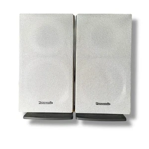 Panasonic SB-PM19 Stereo Speakers Pair White 6Ω 100W RMS Wood Cabinet Tested - Picture 1 of 4