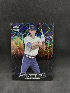 2023 Leaf Trinity #S-24 Evan Carter Steel Lazer Silver - Picture 1 of 2